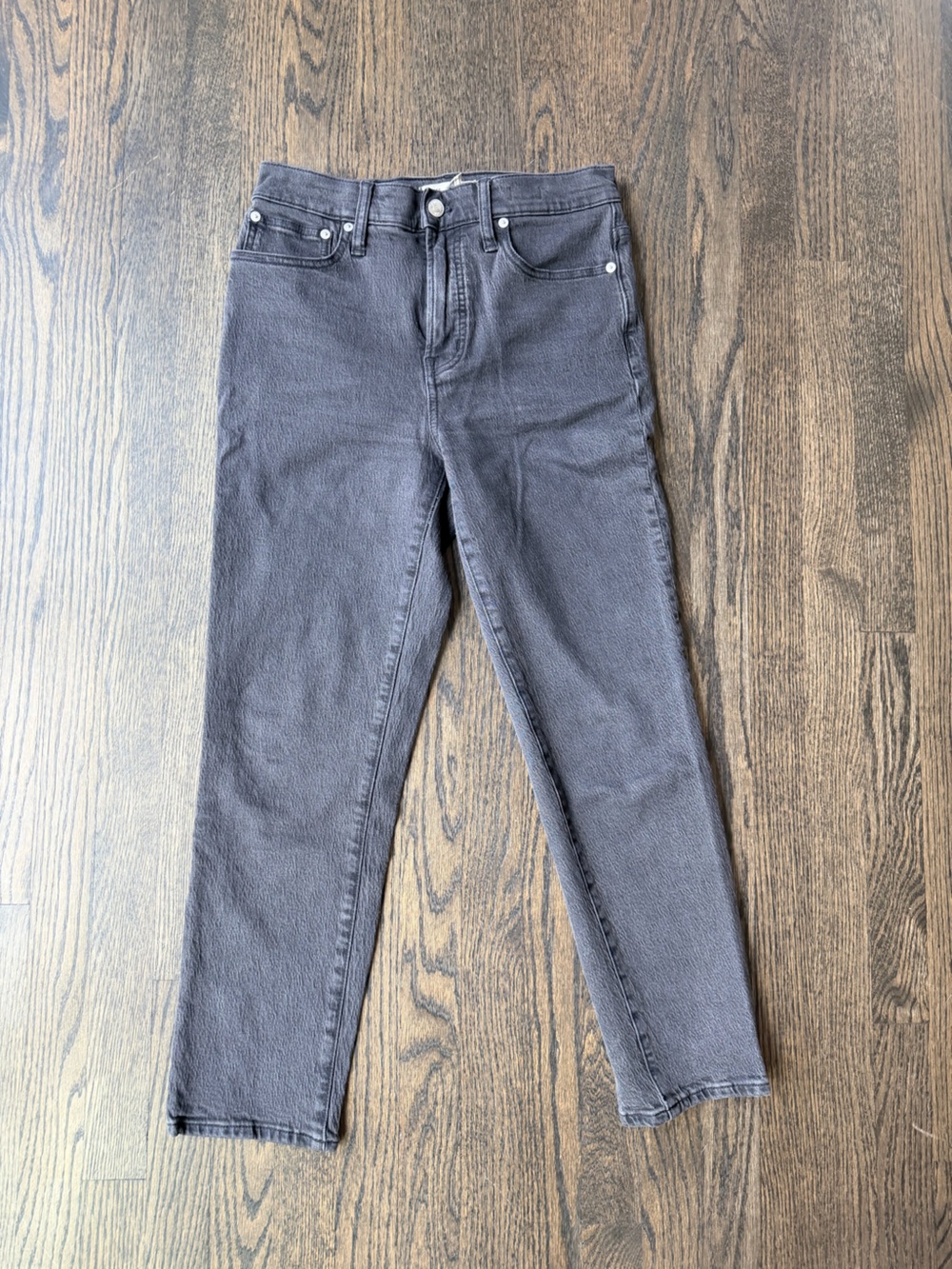 Madewell - The Perfect Vintage Women's Gray High-Rise Straight Jeans